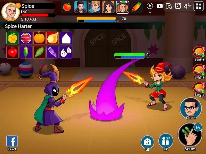 Spice Showdown character collection screen showing diverse spice warriors