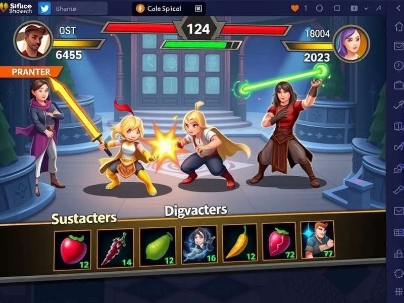 Spice Showdown gameplay screenshot showing spice characters in battle